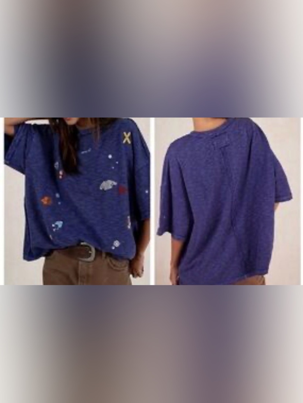 Free People We The Free Embroidered Camp Tee
